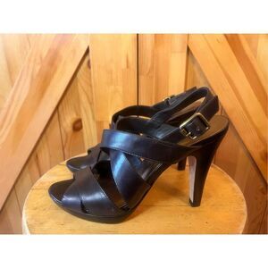 Banana Republic Vaughn HH Leather Sandal size 9 Dark Brown
